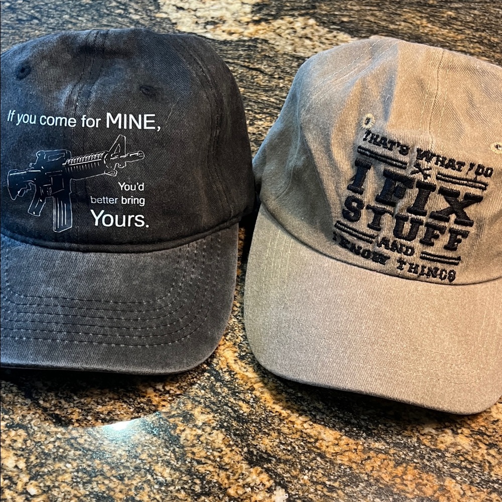 Black and Tan Graphic Baseball Caps